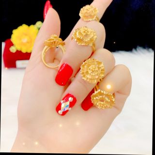 NHẪN NỮ MẠ VÀNG 24K 1