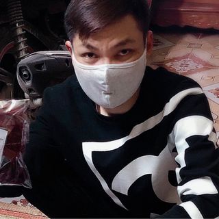 Khẩu Trang vải màu ghi sạch sẽ chất dày co giãn 4c