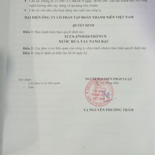 Chai xịt rửa tay Nano Bạc chuẩn WHO