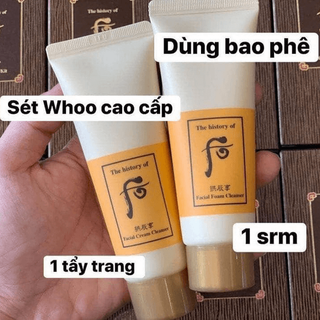 Set Sữa Rữa Mặt và Tẩy Trang Whoo Gongjinhyang Cleanser Special Gift Set 40ml x 2