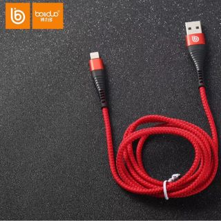 cáp sạc dây dù dài 12M boliduo X16 cổ cáp đúc chống gãy gập Hỗ trợ sạc nhanh 3A Có chân iPhone micro type-c Bảo hành 1 năm