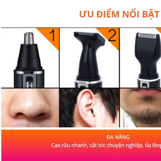 TÔNG ĐƠ CẮT TÓC CẠO RÂU ĐA NĂNG 4 TRONG 1
