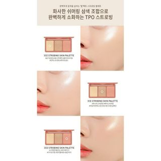 Phấn Bắt Sáng Highlight 3 Concept Eyes Strobing Skin Palette 12g