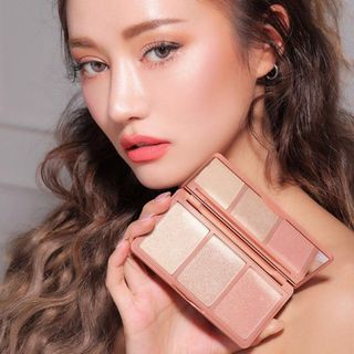 Phấn Bắt Sáng Highlight 3 Concept Eyes Strobing Skin Palette 12g