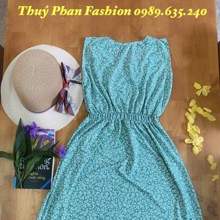 đầm hoa nhí màu xanh đẹp