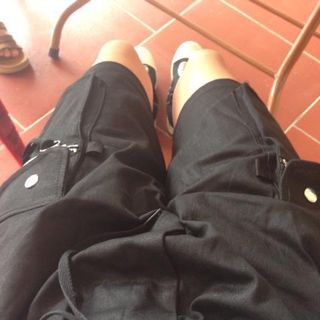 Quần shorts kaki túi hộp phối khóa Quần shorts co dãn nam