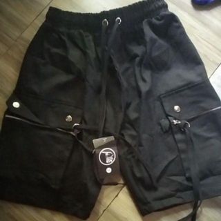 Quần shorts kaki túi hộp phối khóa Quần shorts co dãn nam