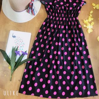 Đầm hai dây chấm bi siêu rẻ