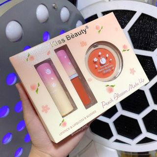 Sét 3 Mons Peach Blosom make up Kiss Beauty