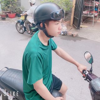 Nón bảo hiểm nửa đầu trơn nhiều màu kèm kính UV400 Nón bảo hiểm phượt