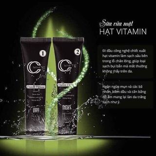 Sữa rửa mặt CC White 2 tuýp sáng và tối