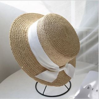 Mũ cói dáng gaucho chất liệu raffia