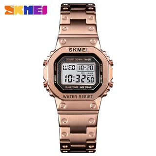 Đồng hồ Đôi SKMEI 1456/1433 điện tử dây thép không gỉ