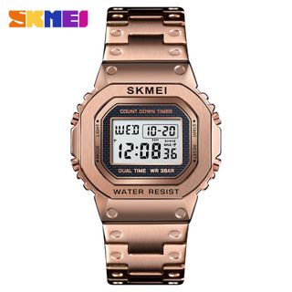 Đồng hồ Đôi SKMEI 1456/1433 điện tử dây thép không gỉ