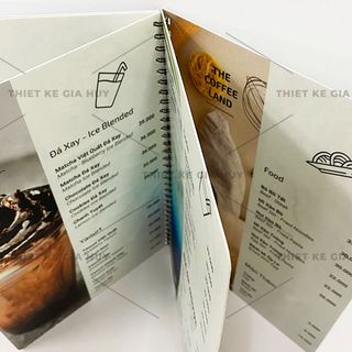 Menu nhựa đóng gáy lò xo