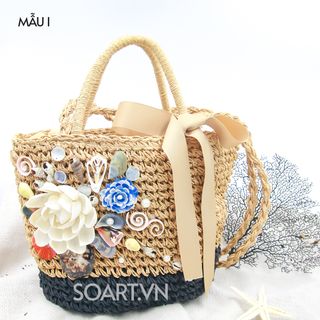 TÚI NỮ BẰNG CÓI TRANG TRÍ VỎ SÒ