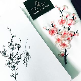 SƠ MI NAM THÊU HOA ĐÀO
