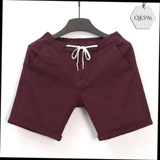 Quần short kaki cột dây trơn màu