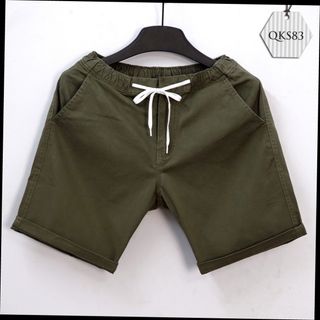 Quần short kaki cột dây trơn màu