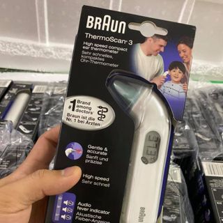 ( ) Nhiệt Kế Hồng Ngoại Đo Tai Braun ThermoScan 3 IRT 3030 (Chính Xác - An Toàn- Cho bé) giá sỉ