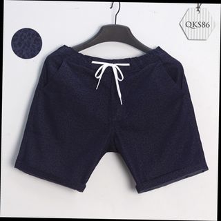 Quần short kaki cột dây họa tiết