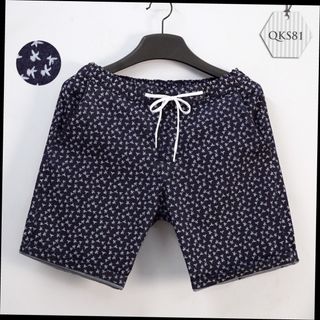 Quần short kaki cột dây họa tiết