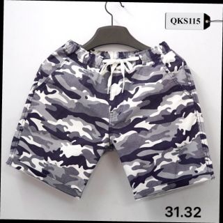 Quần short kaki cột dây họa tiết