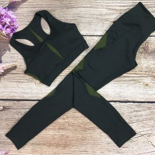 BỘ ĐỒ TẬP GYM YOGA PHỐI LƯỚI HÌNH THOI