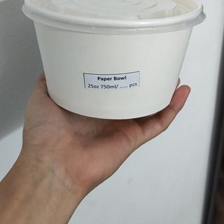 Tô giấy, bát giấy 750ml kèm nắp