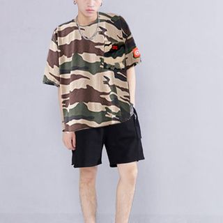 Áo Thun Unisex Cao cấp Phong cách Hàn Quốc rằn ri TS-A011RR Phom rộng tay lỡ