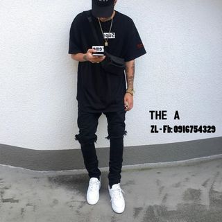 Ao thun Unisex The A TS-A001SU style Hàn Quốc, form rộng tay lỡ...