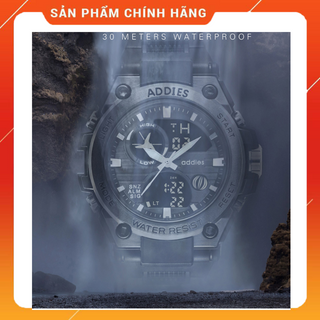 Đồng Hồ Thể Thao Kim Điện Tư Nam ADDIES Case Titan Cao Cấp, Dây Cao Su