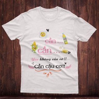 Áo thun in trứng rán cần mỡ