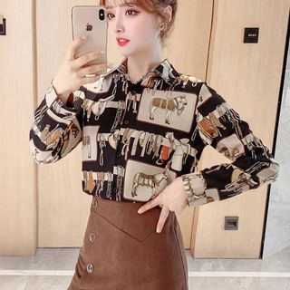 Áo sơ mi hoạ tiết NGỰA độc đáo