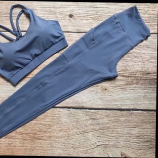 BỘ ĐỒ TẬP GYM YOGA PHỐI LƯNG ĐAN DÂY QUẠT L1