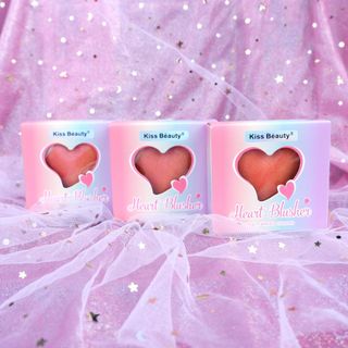 Phấn má kiêm bắt sáng thiết kế hộp thiếc cao cấp Kiss Beauty Heart Blusher 8g giá sỉ