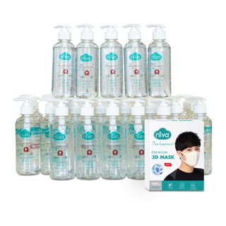 [TẶNG] 30 Hộp Loại 10 Chiếc Khẩu Trang 3D niva người lớn Khi Mua 01 thùng 36 chai Gel Sát Khuẩn 285ml giá sỉ