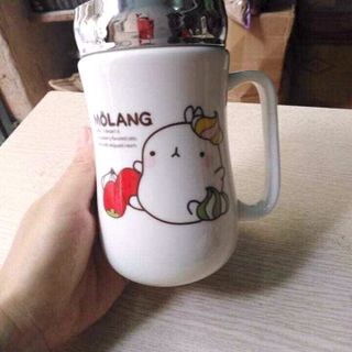 Cốc sứ giữ nhiệt có gương