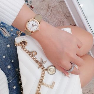 Đồng hồ Bu dây da nữ về 3 màu