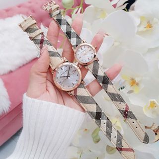 Đồng hồ Bu dây da nữ về 3 màu