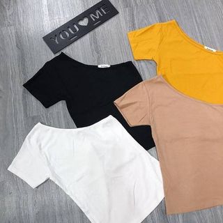 Áo phông MỘT TAY lệch vai sang chảnh
