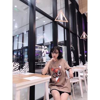 Áo phông IN HÌNH NAI ĐEO KÍNH đáng yêu, xinh xắn