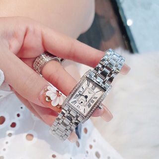 Đồng hồ nữ inox mặt chữ nhật