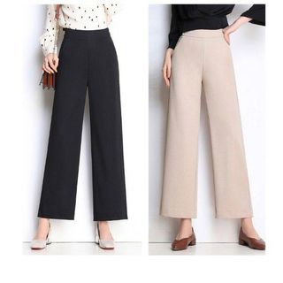 Quần ống rộng KHOÁ SƯỜN chất tuyết mưa