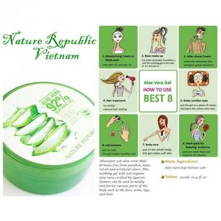 Gel lô hội Nature Republic Aloe Vera 92% Soothing Gel