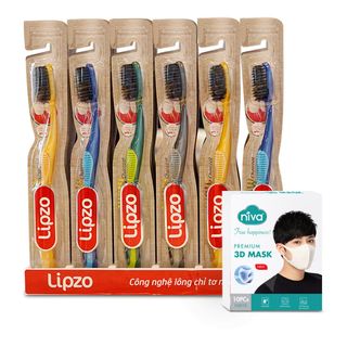 [TẶNG] 05 Hộp 10 Chiếc Khẩu Trang 3D Người Lớn Khi Mua 24 Bàn Chải Wow Charcoal
