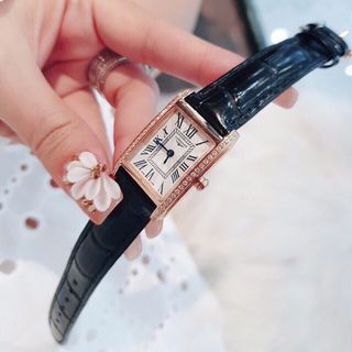 Đồng hồ dây da nữ mặt chữ nhật cao cấp