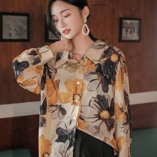 Áo sơ mi Hoa mùa xuân