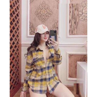 Áo sơ mi kẻ 2 túi 3 màu siêu hot