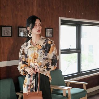 Áo sơ mi Hoa mùa xuân